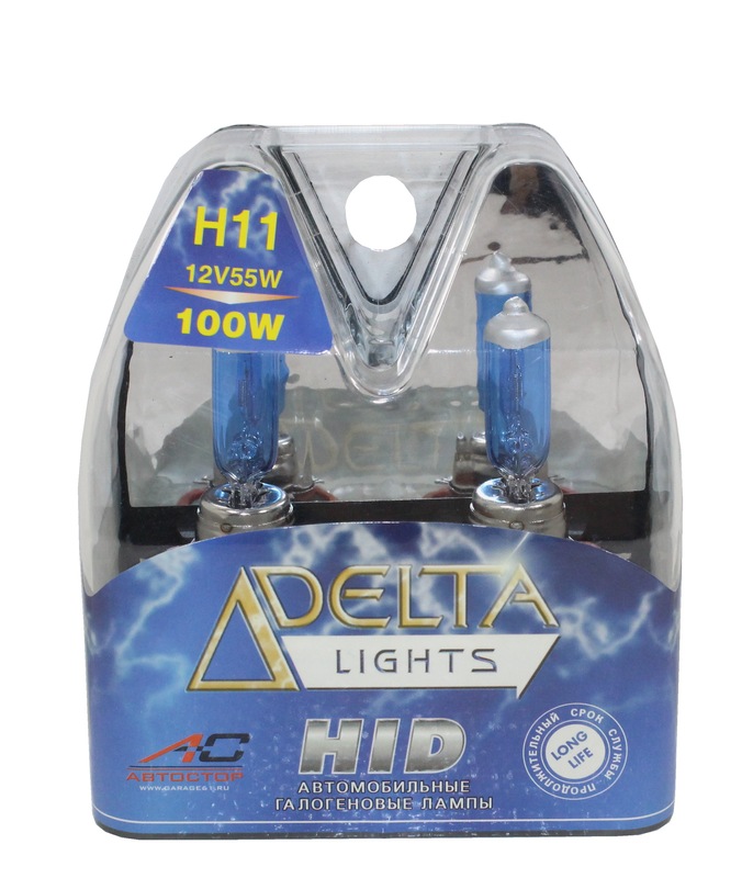 Галогеновая лампа DELTA Н11 12v55w супер белые