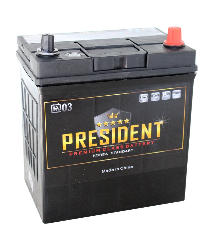 PRESIDENT 6СТ-42 Ач о.п.  д196ш129в222340A  (42B19L)