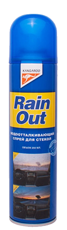 Антидождь спрей  для стекол 250мл Rain Out (Kangaroo).