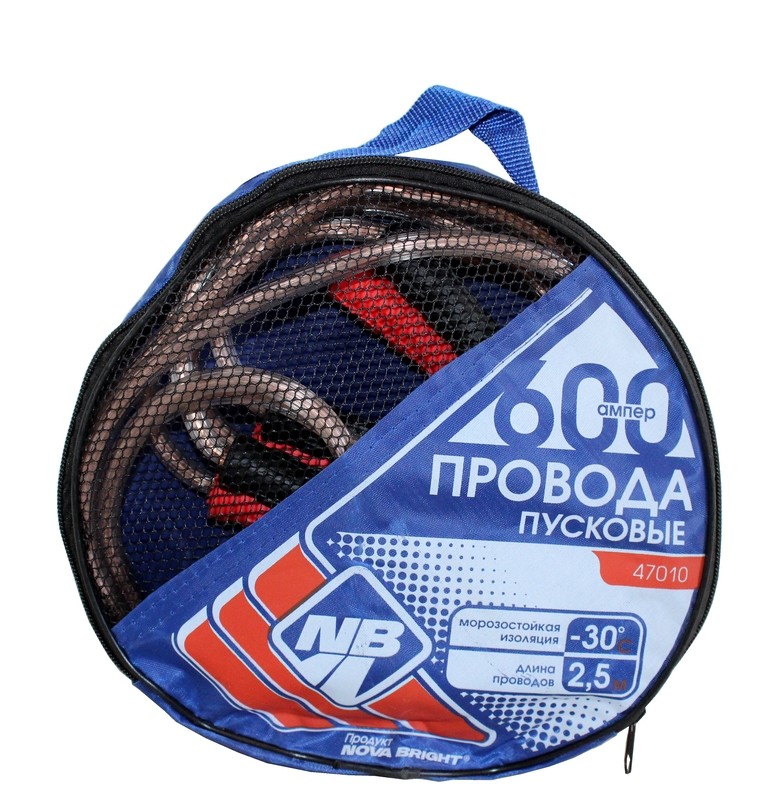 Провода прикуривания 600А NOVA BRIGHT 47010