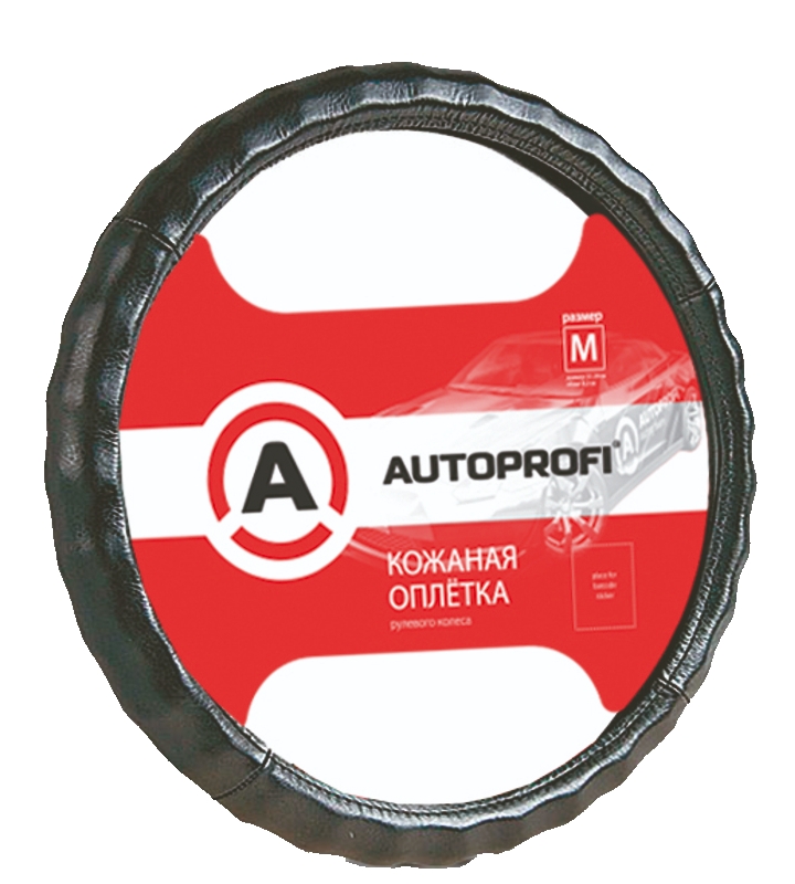 Оплетка из нат кожи AP-265- XL, цвет ЧЁРНЫЙ