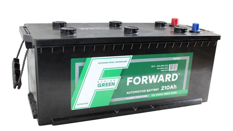 FORWARD Green 6СТ-210 Ач VL рос. кл. с перех. под болт  д513ш222в2181380A   B