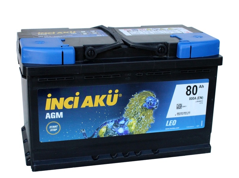 Inci Aku AGM S&S 6СТ-80 Ач о.п.  д315ш175в190800А   L5