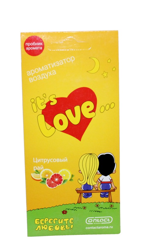 Ароматизатор LOVE IS... ЛИСТ Цитрусовый рай