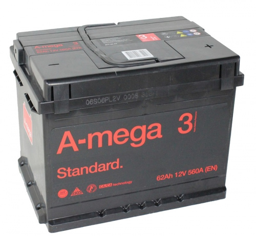 А-MEGA STANDART 6СТ-62 Ач о.п.