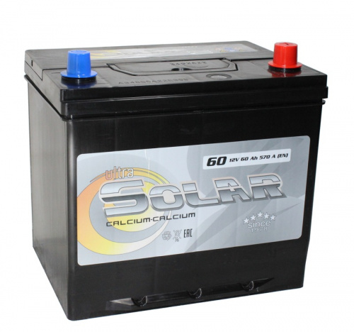 ULTRA SOLAR BLACK ASIA 6СТ-60 Ач о.п. ниж.креп. [д232ш173в225510А] SMF [D23]