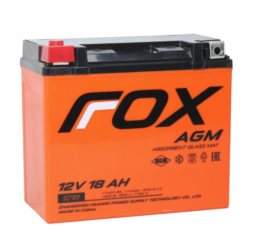 FOX AGM СТ-1218 12V20 Ач п.п. [д176ш87в154270А]