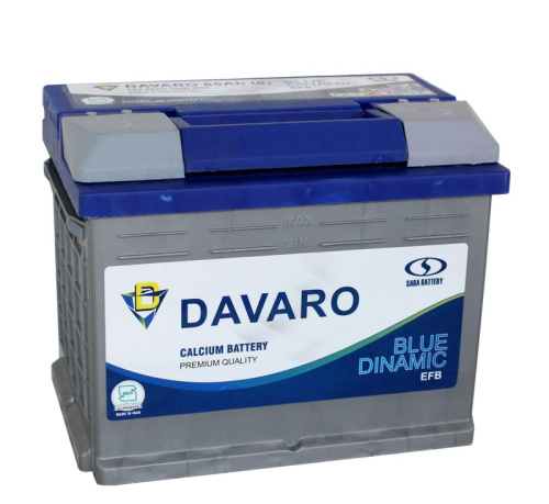 DAVARO BLU DINAMIC EFB 6СТ-65 Ач о.п.  д242ш175в190700А  L2