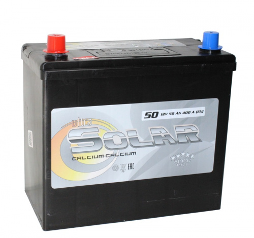 ULTRA SOLAR BLACK ASIA 6СТ-50 Ач п.п. тонк.кл. с переходником [д238ш129в224400А] SMF [B24]