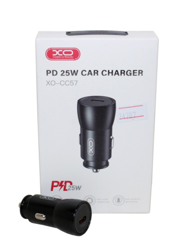 (XO) Телефонное АЗУ 1 Type CX, 25 W, цвет ЧЕРНЫЙ  XO-CC57