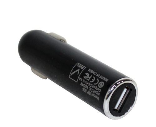 Телефонное АЗУ 1 USB 2.4А, цвет ЧЕРНЫЙ  (Авоськавто)  RV-205