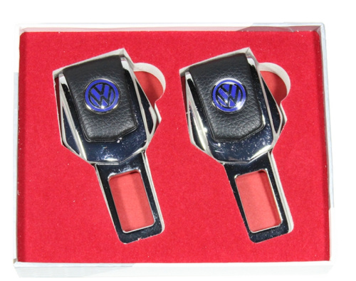 Заглушка ремня безопасности VOLKSWAGEN металл+кожа