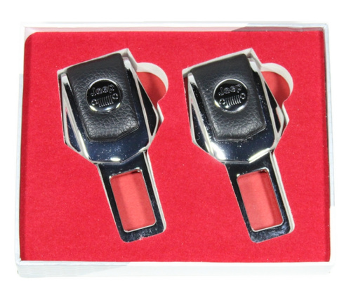 Заглушка ремня безопасности JEEP металл+кожа