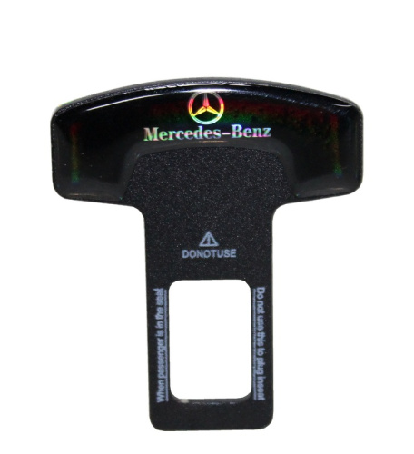 Заглушка ремня безопасности с логотипом MERCEDES-BENZ металл в пакете (B-1)