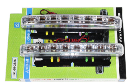 Огни ходовые DRL-L8 3528  SMD (пласт. корп. 8 диод)