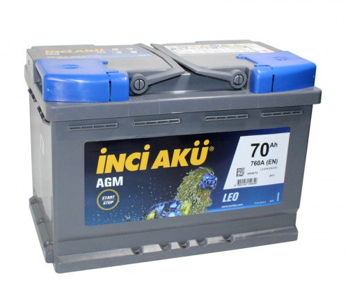 Inci Aku AGM S&S 6СТ-70 Ач о.п. [д278ш175в190760А] [L3]