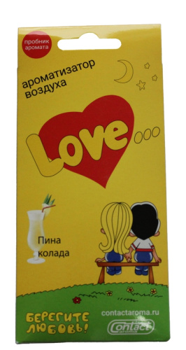 Ароматизатор лист Love is... пинаколада