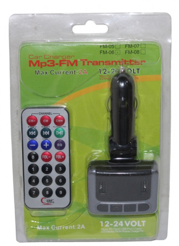 Модулятор FM-05 USBSD microAUXдисплейпульт + USB выход на зарядку
