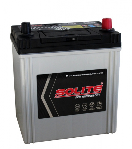 SOLITE 6СТ-38 Ач о.п. тонкие клеммы без борта  д187ш127в199360А  (EFB K42L)