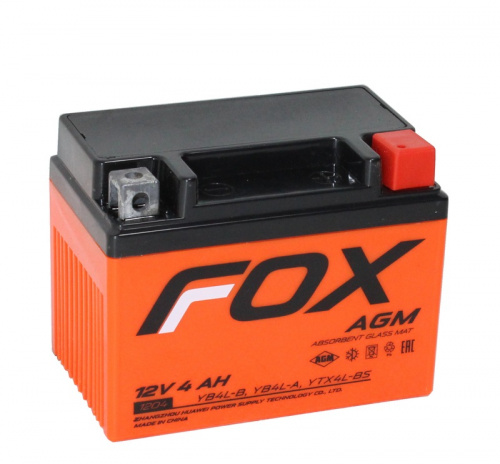 FOX AGM СТ-1204 12V4 Ач о.п. [д113ш70в8560A] (YTX4L-BS)