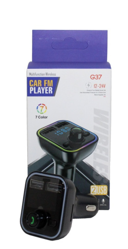 FM-Модулятор G37 с Bluetooth 2 USB, Micro SD, 3.1 A, громкая связь