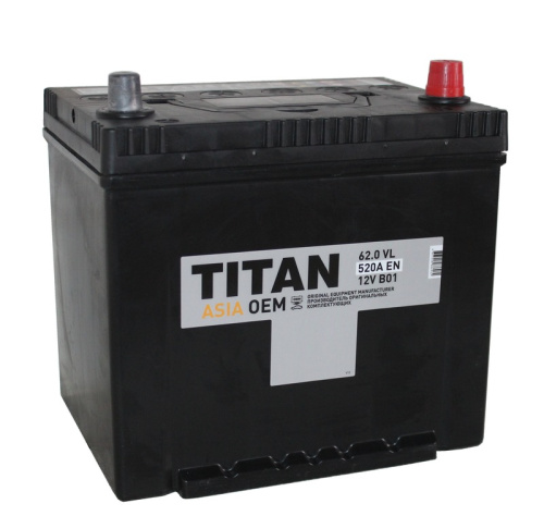 Титан Standart ASIA 6CT-62 Ач о.п. c бортом  д230ш175в221520А