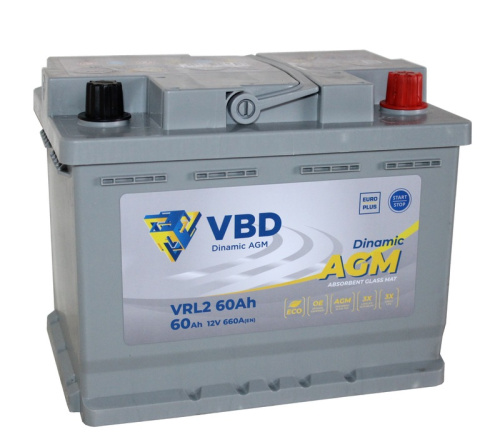 VBD AGM 6СТ-60 Ач о.п.  д242ш175в190660А