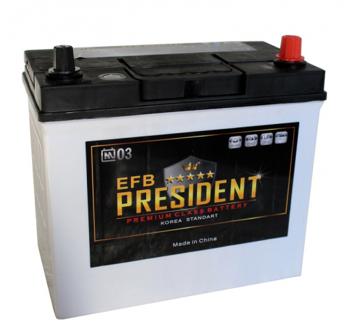 PRESIDENT EFB Asia 6СТ-61 Ач о.п.  д237ш129в222500А  (Q80)