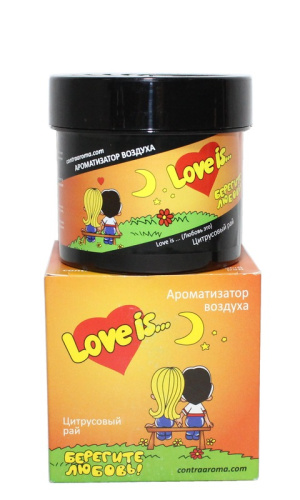 Ароматизатор LOVE IS  банка Цитрусовый рай