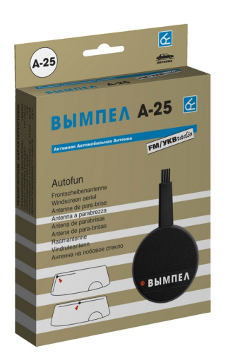 Антенна активная на лоб стекло Вымпел А-25