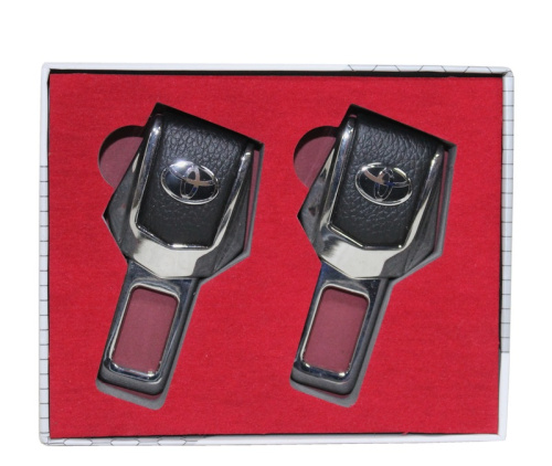 Заглушка ремня безопасности TOYOTA металл+кожа