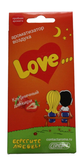 Ароматизатор лист Love is... клубничный дайкири