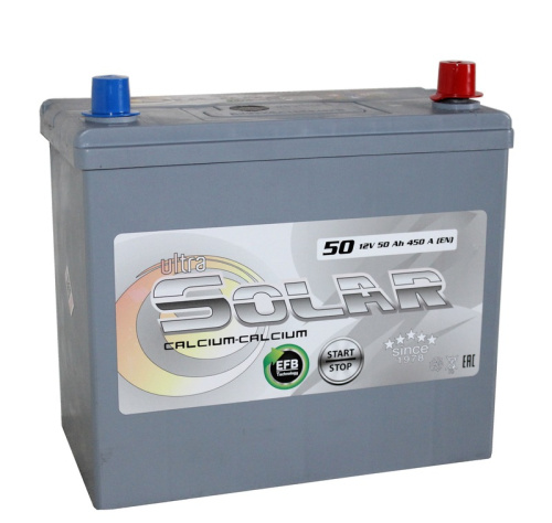 ULTRA SOLAR GREY EFB ASIA 6СТ-50 Ач о.п.  д236ш128в223450А  SMF