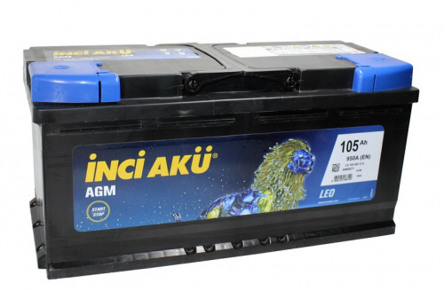 Inci Aku AGM S&S 6СТ-105 Ач о.п. [д394ш175в190950А] [L6]