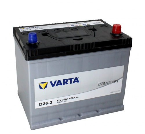 Varta Standart ASIA  6CT-70 Ач R+ о.п. ниж.креп.