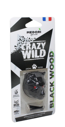Ароматизатор на дефлектор MEDORI Ceramic Медведь 3D Парфюм BLACK WOOD (Tobacco Vanille) 112_