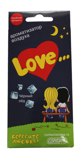 Ароматизатор лист Love is... чёрный лёд