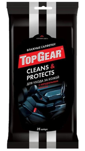 Салфетки влажные для кожи салона Top Gear