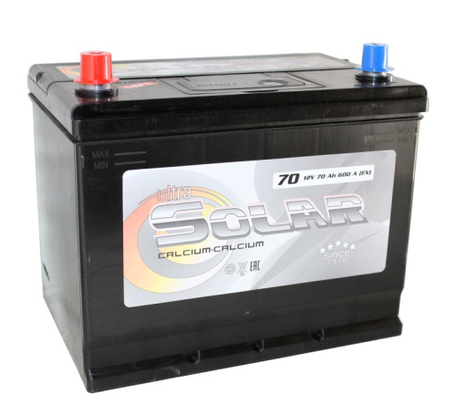 ULTRA SOLAR BLACK ASIA 6СТ-70 Ач п.п. ниж.креп. [д264ш175в220600А] SMF [D26]