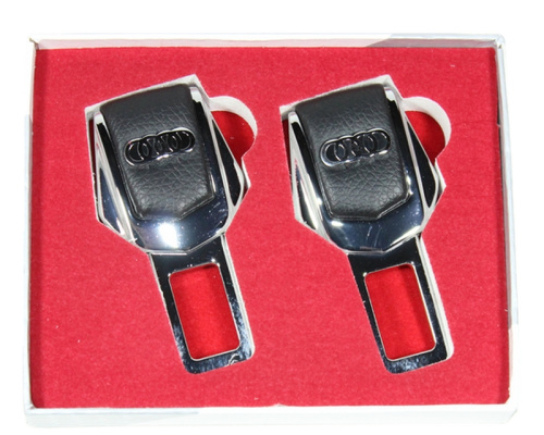 Заглушка ремня безопасности AUDI металл+кожа