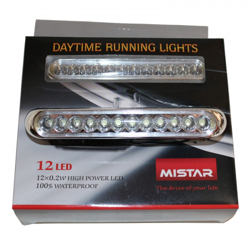 Дневные ходовые огни Mistar 521 12 диодов HP по 0.2W (водонепроницаемые)