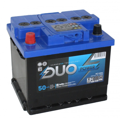 DUO 6СТ-50 Ач п.п. низкий