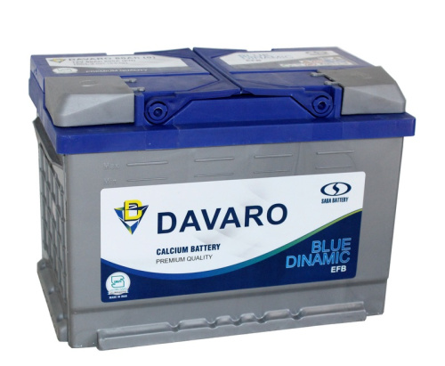 DAVARO BLU DINAMIC EFB 6СТ-80 Ач о.п.  д277ш175в190800А  L3