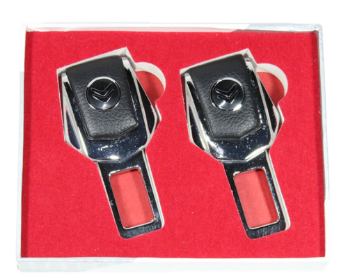 Заглушка ремня безопасности CITROEN металл+кожа