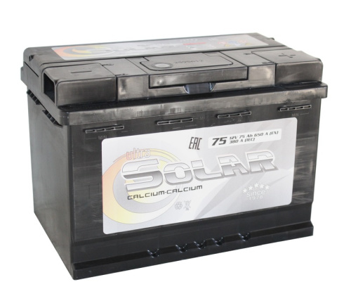 ULTRA SOLAR BLACK 6СТ-75 Aч о.п.  д278ш175в190650А SMF