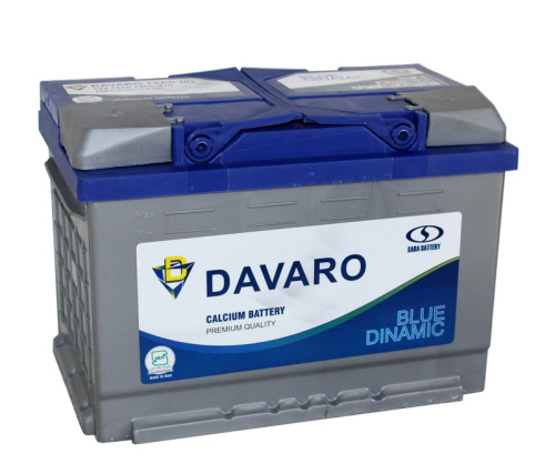 DAVARO BLU DINAMIC 6СТ-75 Ач о.п.  д278ш175в190750А  L3
