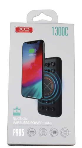 ЗУ Power Bank на 13000 mAh QC3.0 с беспроводной зарядкой, цвет ЧЁРНЫЙ (XO)