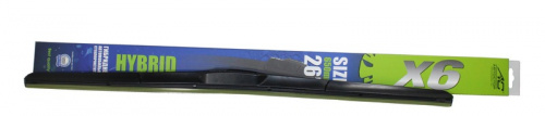 Дворник бескаркасный X6 HYBRID WIPER BLADE 26 650мм гибридный