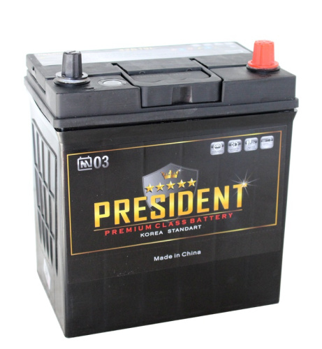 PRESIDENT 6СТ-42 Ач о.п.  д196ш129в222340A  (42B19L)