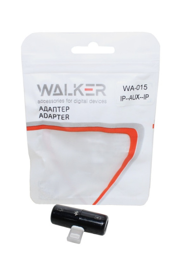 Адаптер IP (папа)-2в1 наушник IP (мама)+зарядка IP (мама),кабель (iOS13) цвет ЧЁРНЫЙ WA-015